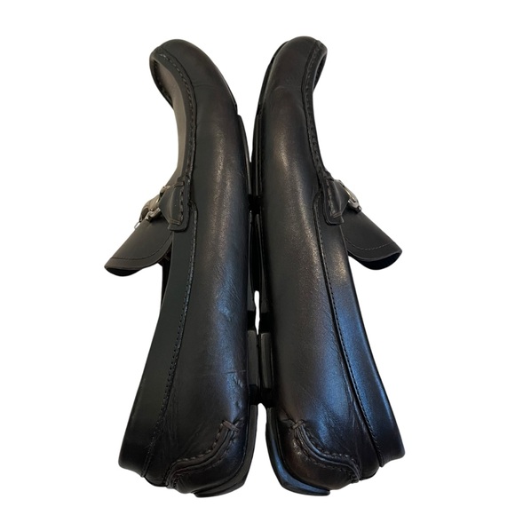 SALVATORE FERRAGAMO Plum Leather Driving Shoes Sz 8.5 EE, RETAIL $560 - Picture 6 of 14